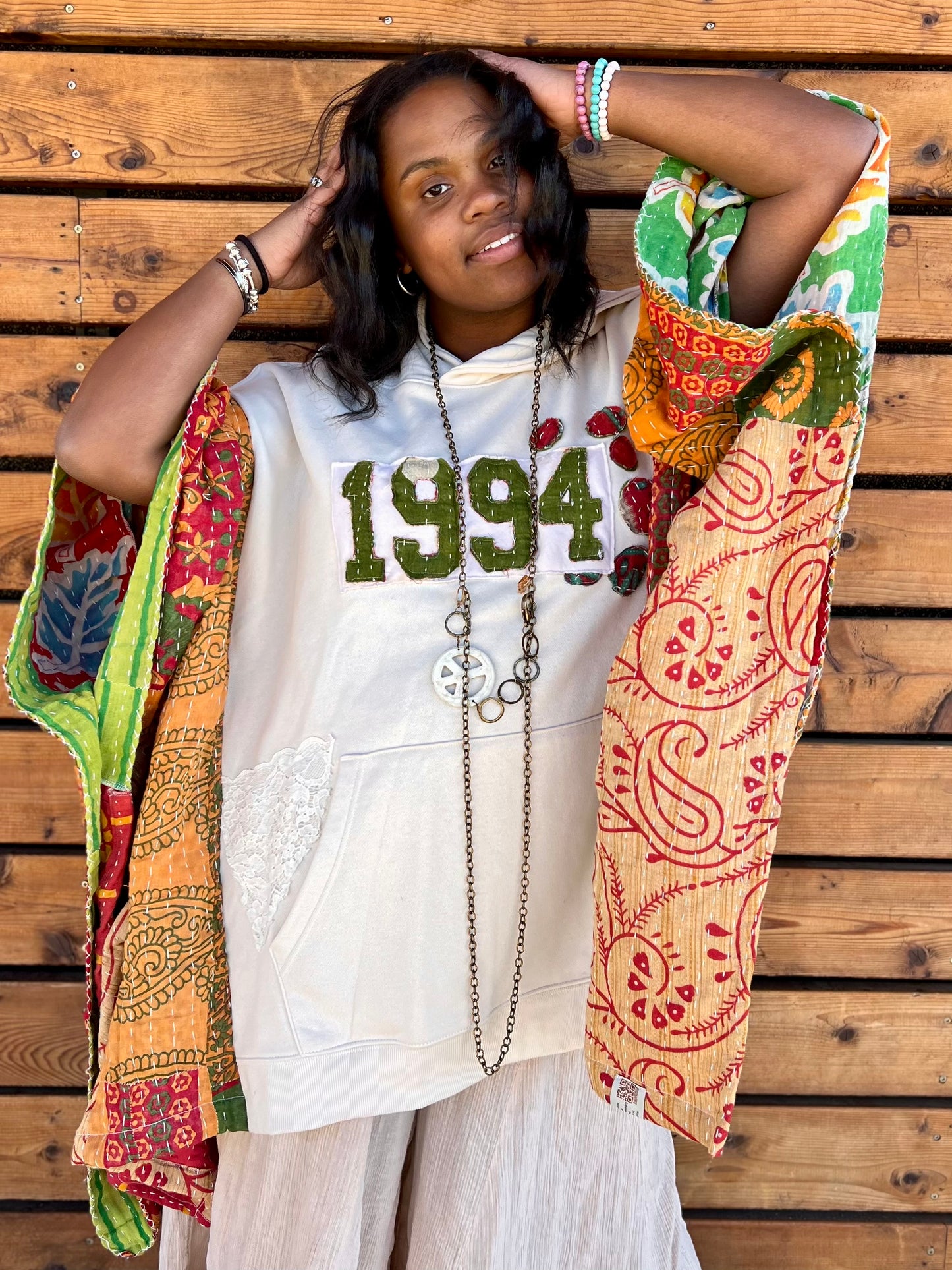 Small-2XL 1994 Hooded Kaftan Poncho