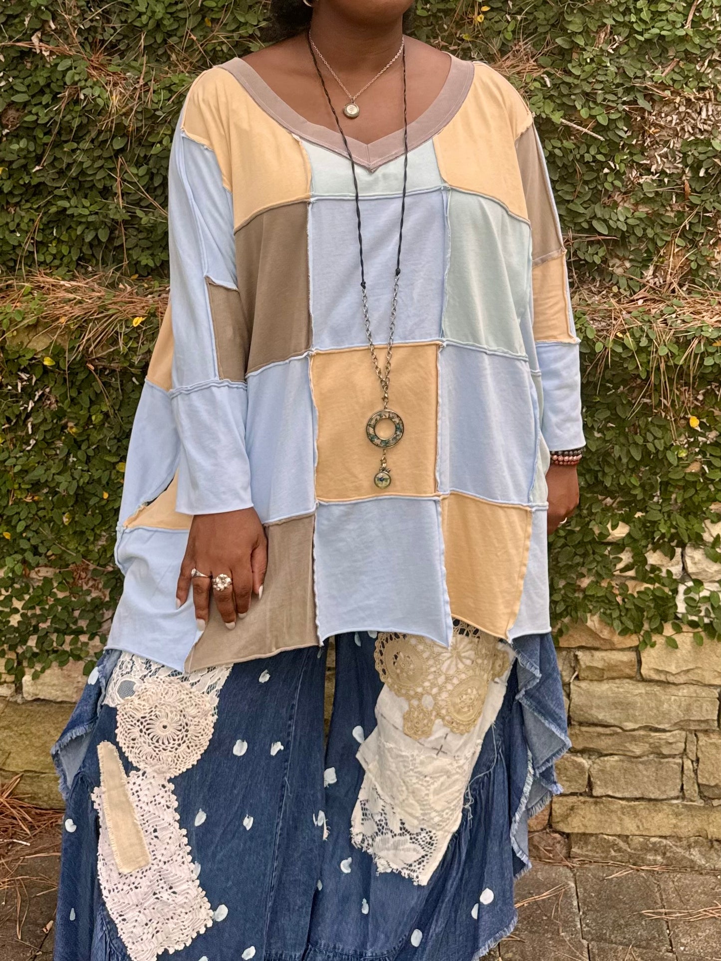 Oversized Patchwork Tunic