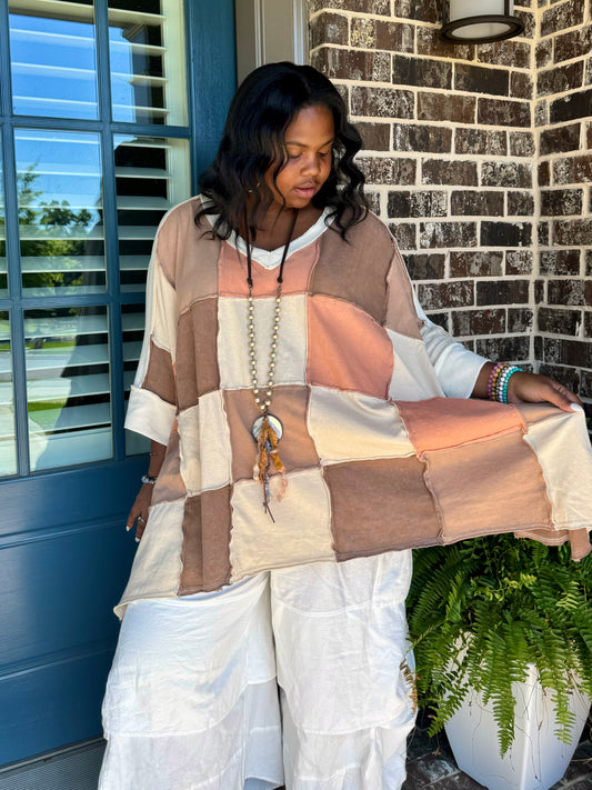 Oversized Patchwork Tunic