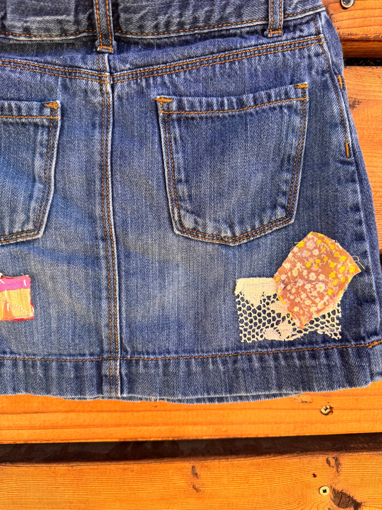 5 Years Kids Patchwork Denim Skirt