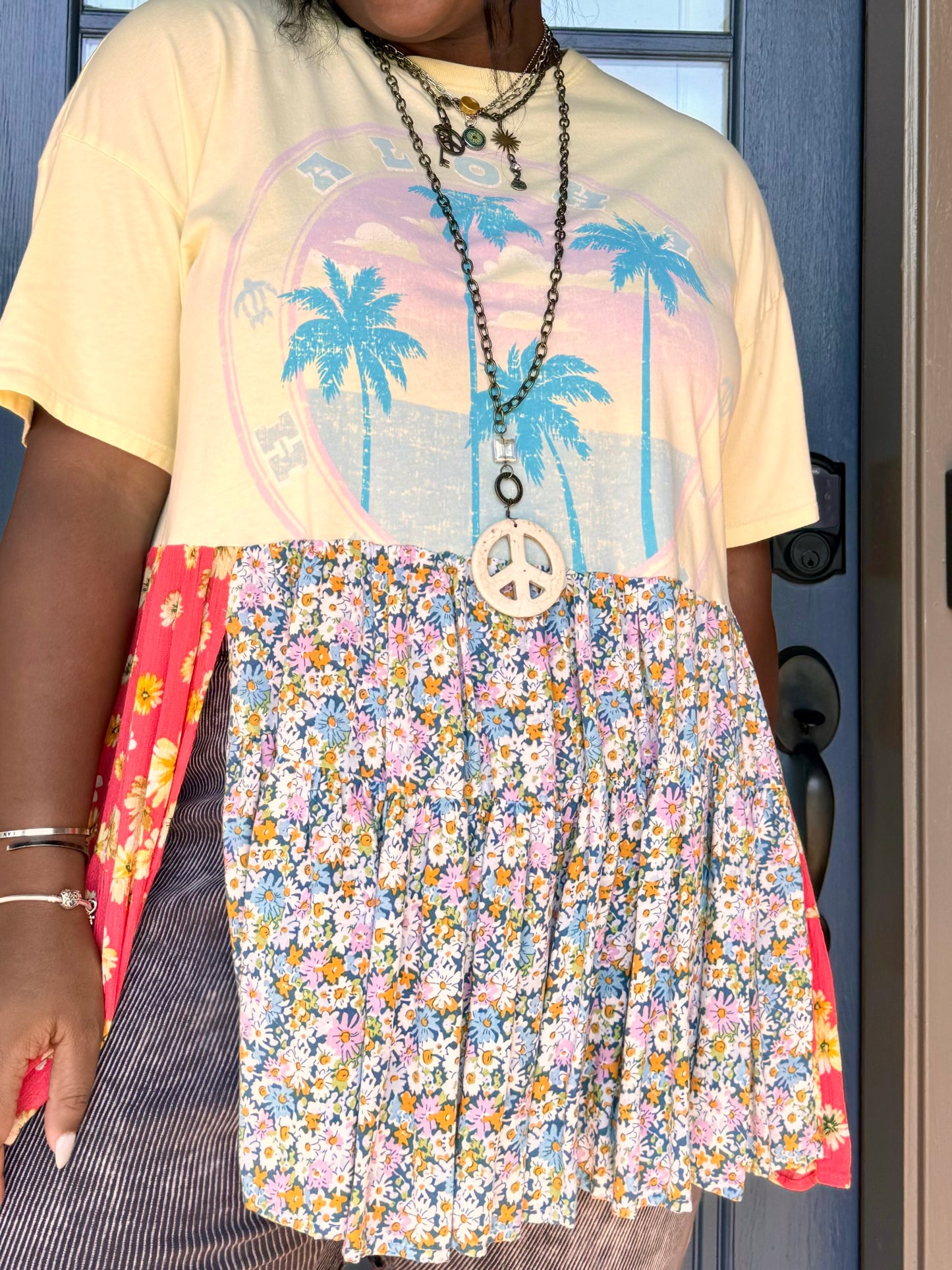 Small-2XL Aloha Midi Tee