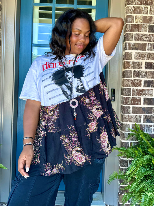 Extra Small- Large Diana Ross Midi Tee