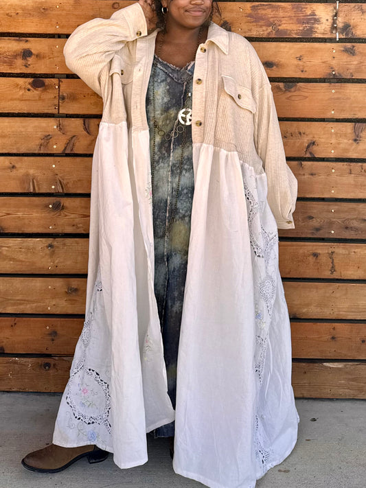 1XL-3XL Upcycled Quilted Duster