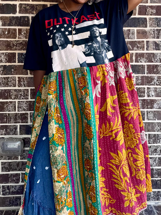 Extra Large-3XL Outkast Kantha Maxi Tee