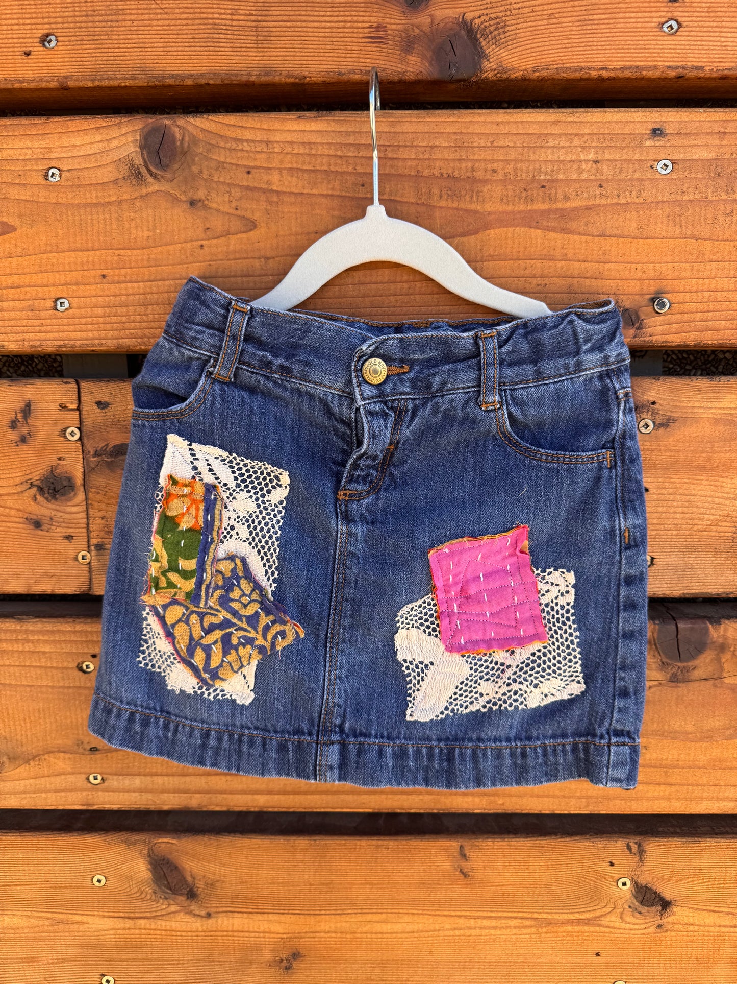 5 Years Kids Patchwork Denim Skirt