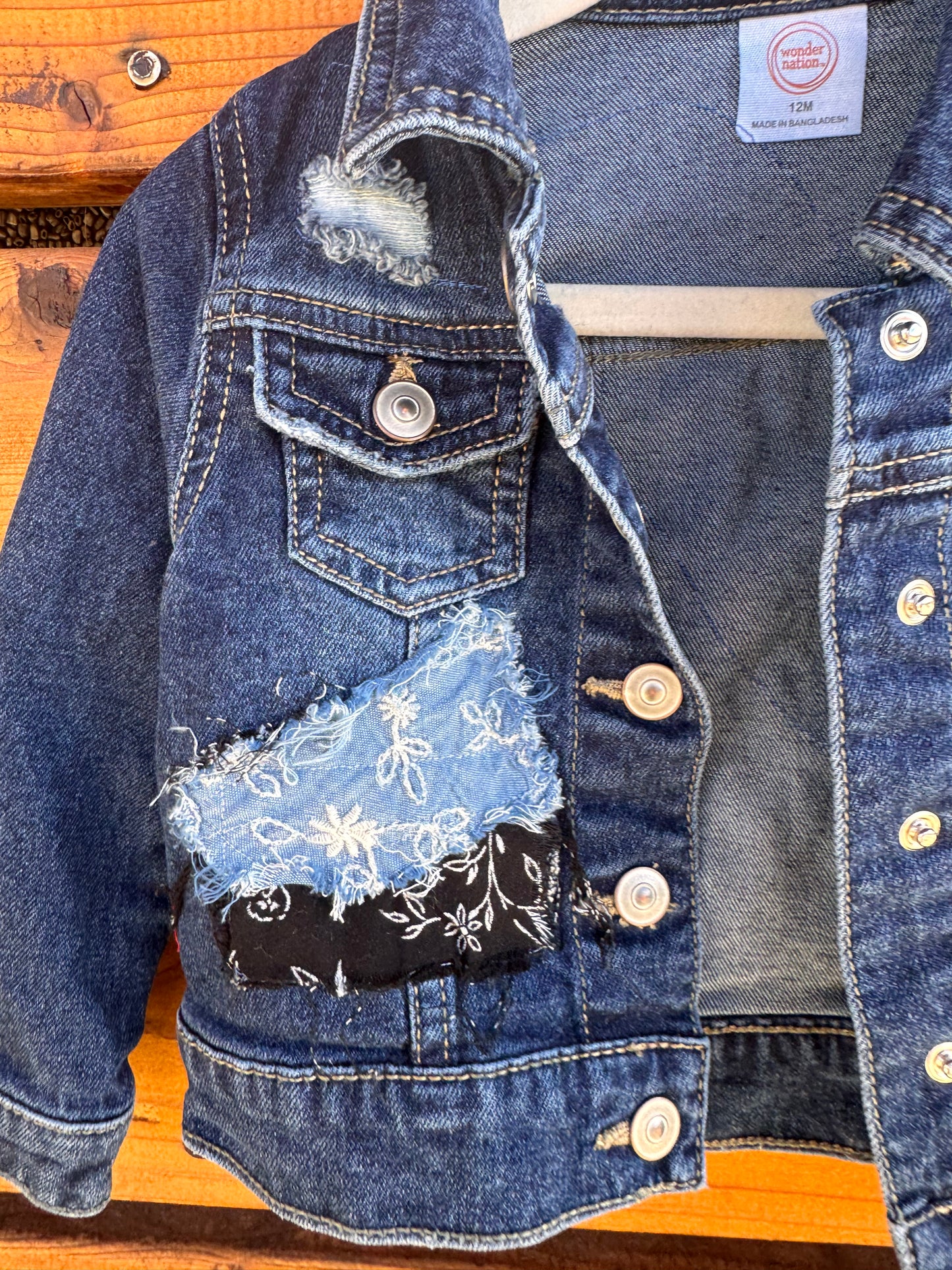 12 Months Kids Braves Denim Jacket