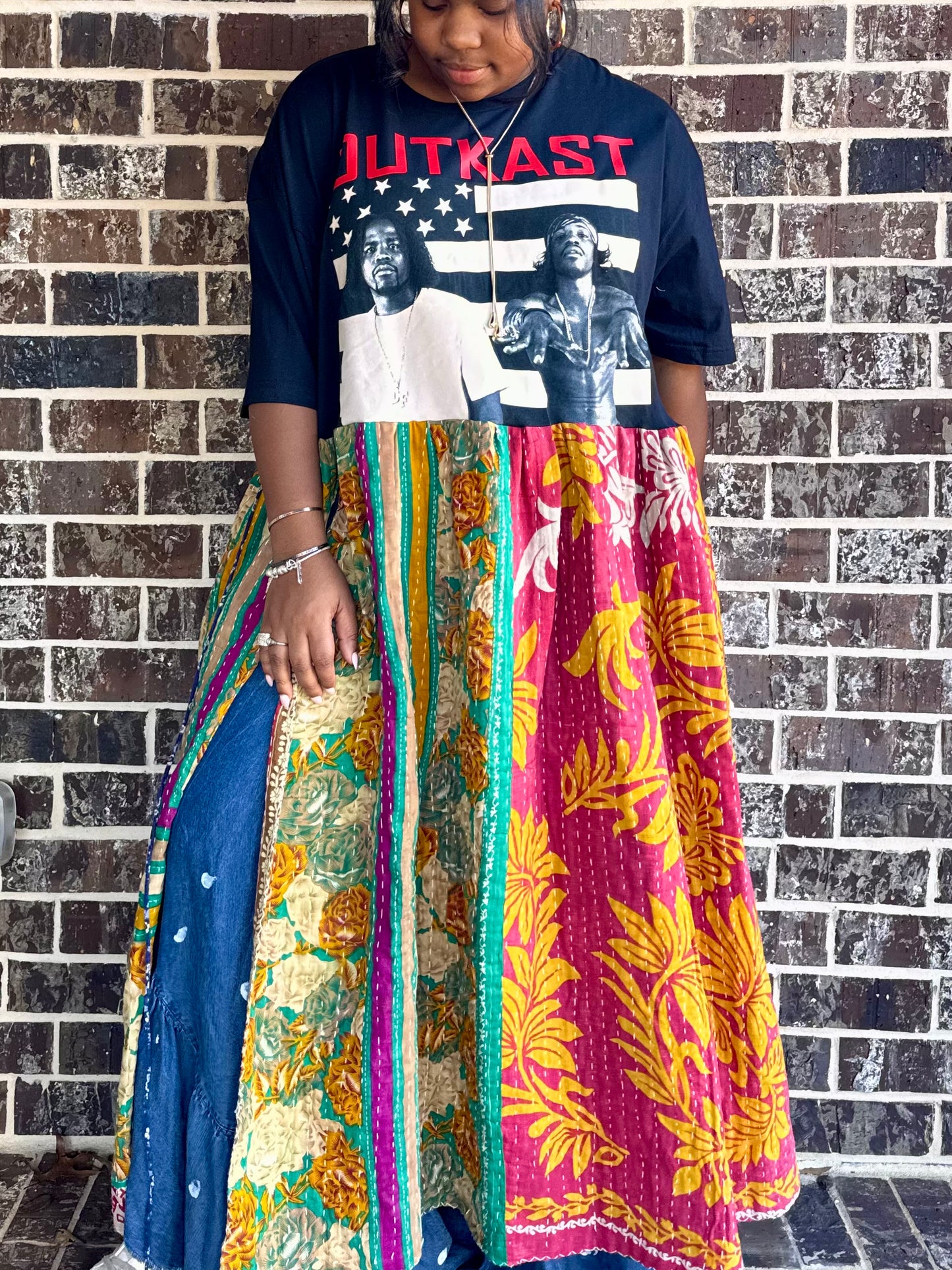 Extra Large-3XL Outkast Kantha Maxi Tee