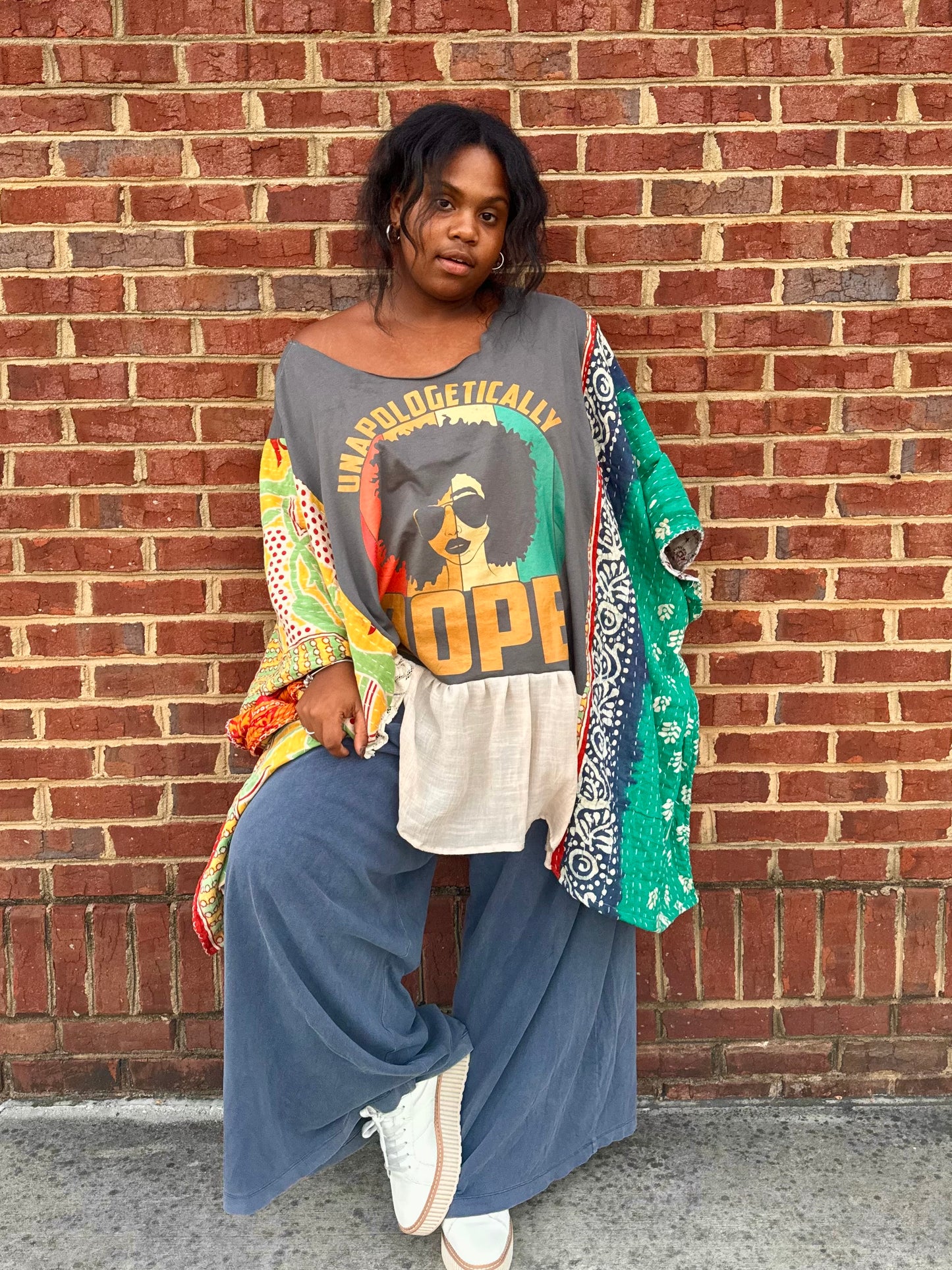 2XL-5XL Unapologetically Dope Kaftan Poncho