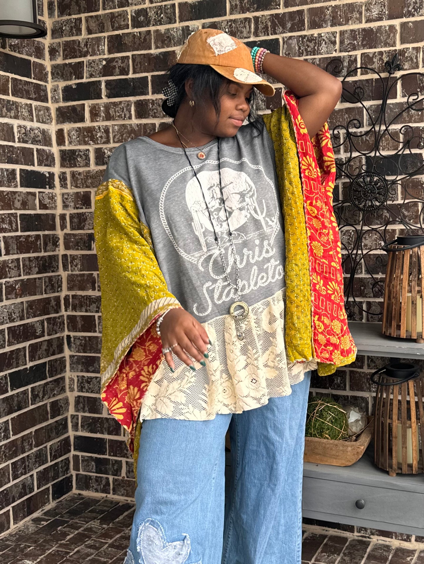 Large-4XL Chris Stapleton Kaftan Poncho