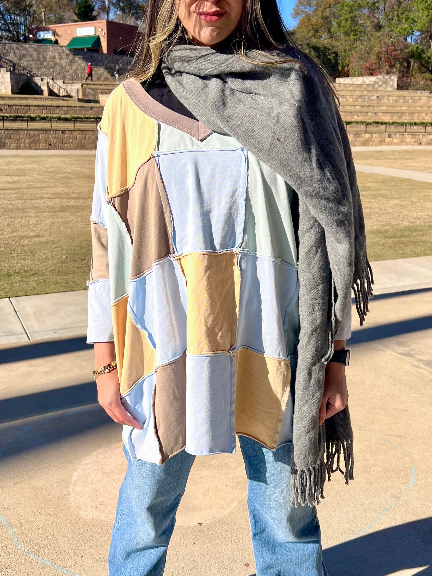 Oversized Patchwork Tunic